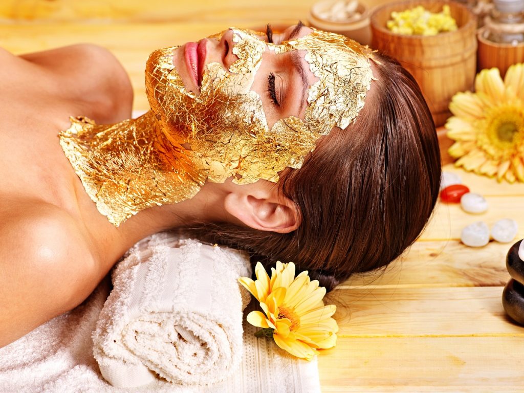 Gold sheet mask